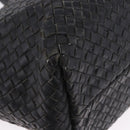 BOTTEGA VENETA INTRECCIATO Cabas MM Tote Bag Leather Black 115664 Auth 200843A-11