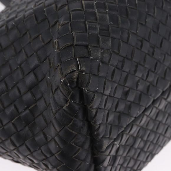 BOTTEGA VENETA INTRECCIATO Cabas MM Tote Bag Leather Black 115664 Auth 200843A