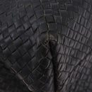 BOTTEGA VENETA INTRECCIATO Cabas MM Tote Bag Leather Black 115664 Auth 200843A-13