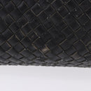 BOTTEGA VENETA INTRECCIATO Cabas MM Tote Bag Leather Black 115664 Auth 200843A-4
