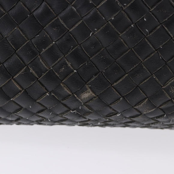 BOTTEGA VENETA INTRECCIATO Cabas MM Tote Bag Leather Black 115664 Auth 200843A