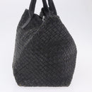 BOTTEGA VENETA INTRECCIATO Cabas MM Tote Bag Leather Black 115664 Auth 200843A-6