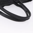 BOTTEGA VENETA INTRECCIATO Cabas MM Tote Bag Leather Black 115664 Auth 200843A-8