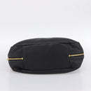 PRADA Vitterodino Hand Bag Leather Black Gold Tone Auth 200844V-5