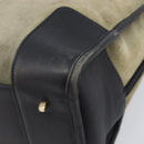 LOEWE Amazona 32 Hand Bag Suede Khaki Gold Tone Auth 200845-9