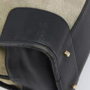LOEWE Amazona 32 Hand Bag Suede Khaki Gold Tone Auth 200845-16