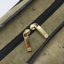 LOEWE Amazona 32 Hand Bag Suede Khaki Gold Tone Auth 200845-18
