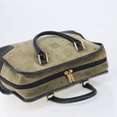 LOEWE Amazona 32 Hand Bag Suede Khaki Gold Tone Auth 200845-6