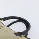 LOEWE Amazona 32 Hand Bag Suede Khaki Gold Tone Auth 200845-8