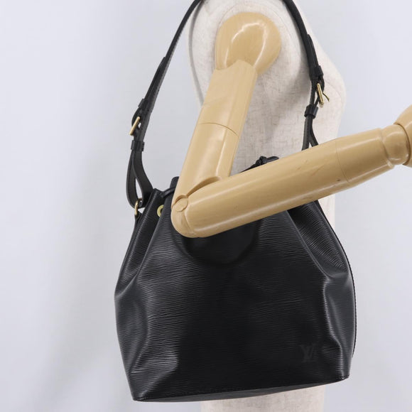 LOUIS VUITTON Epi Petit Noe Shoulder Bag Black M44102 LV Auth 200846