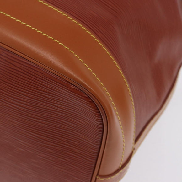LOUIS VUITTON Epi Noe Shoulder Bag Brown Zipang gold M44028 LV Auth 200847A