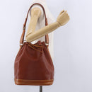 LOUIS VUITTON Epi Noe Shoulder Bag Brown Zipang gold M44028 LV Auth 200847A-22