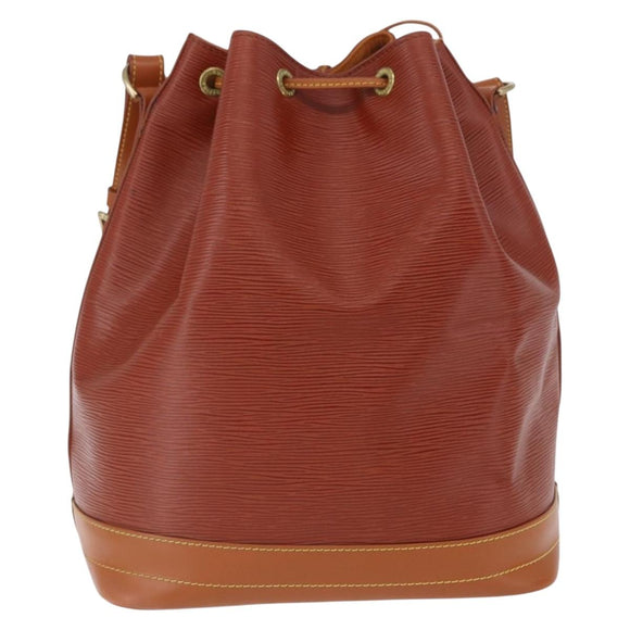 LOUIS VUITTON Epi Noe Shoulder Bag Brown Zipang gold M44028 LV Auth 200847A