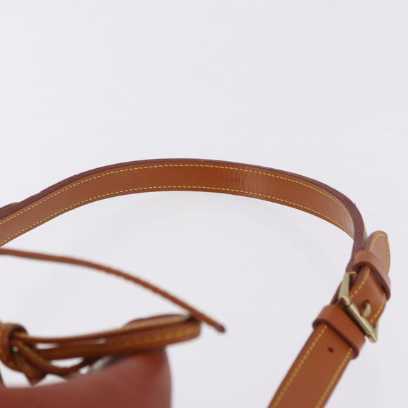 LOUIS VUITTON Epi Noe Shoulder Bag Brown Zipang gold M44028 LV Auth 200847A