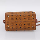 MCM Vicetos Hand Bag PVC Leather 2way Brown Gold Tone Auth 200849-11