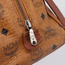MCM Vicetos Hand Bag PVC Leather 2way Brown Gold Tone Auth 200849-16
