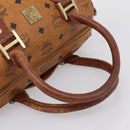 MCM Vicetos Hand Bag PVC Leather 2way Brown Gold Tone Auth 200849-7