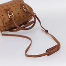 MCM Vicetos Hand Bag PVC Leather 2way Brown Gold Tone Auth 200849-9