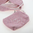 CHANEL Big Coco Beach Bag Towel Set Pile Pink CC Auth 200851SAM-10