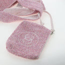 CHANEL Big Coco Beach Bag Towel Set Pile Pink CC Auth 200851SAM-21