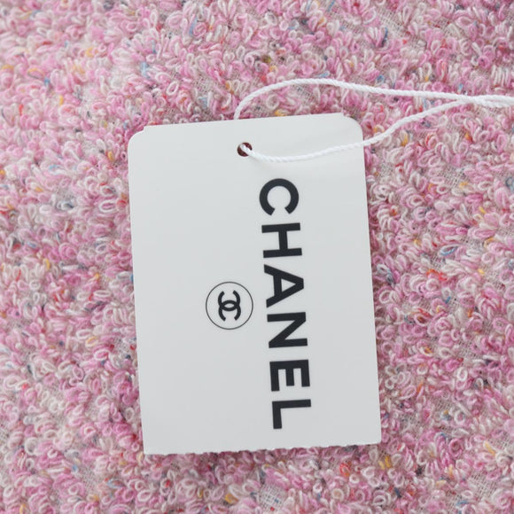 CHANEL Big Coco Beach Bag Towel Set Pile Pink CC Auth 200851SAM
