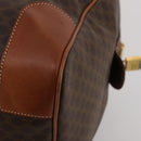 CELINE Macadam Canvas Boston Bag PVC Leather Brown Gold Auth 200885-17