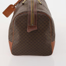 CELINE Macadam Canvas Boston Bag PVC Leather Brown Gold Auth 200885-3