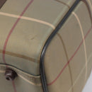 Burberrys Nova Check Boston Bag Canvas Beige Gold Auth 200886-16