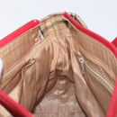 BURBERRY Nova Check Hand Bag Canvas Beige Gold Auth 200887-19