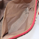 BURBERRY Nova Check Hand Bag Canvas Beige Gold Auth 200887-22