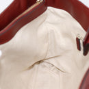 GUCCI GG Canvas Guccissima Tote Bag Leather Red Gold 296835 Auth 200888V-20