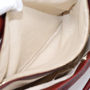 GUCCI GG Canvas Guccissima Tote Bag Leather Red Gold 296835 Auth 200888V-24