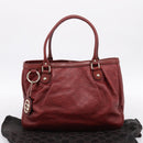 GUCCI GG Canvas Guccissima Tote Bag Leather Red Gold 296835 Auth 200888V-12
