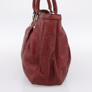 GUCCI GG Canvas Guccissima Tote Bag Leather Red Gold 296835 Auth 200888V-4