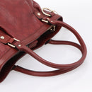 GUCCI GG Canvas Guccissima Tote Bag Leather Red Gold 296835 Auth 200888V-7