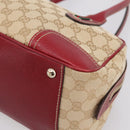 GUCCI GG Canvas Princey Web Sherry Line Bag Beige Gold 161720 Auth 200889V-10