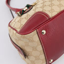 GUCCI GG Canvas Princey Web Sherry Line Bag Beige Gold 161720 Auth 200889V-11