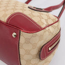 GUCCI GG Canvas Princey Web Sherry Line Bag Beige Gold 161720 Auth 200889V-12