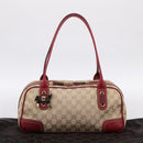 GUCCI GG Canvas Princey Web Sherry Line Bag Beige Gold 161720 Auth 200889V-23