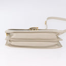 SAINT LAURENT Shoulder Bag Leather Ivory Gold Auth 200890A-6