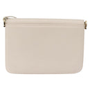 SAINT LAURENT Shoulder Bag Leather Ivory Gold Auth 200890A-2