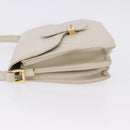 SAINT LAURENT Shoulder Bag Leather Ivory Gold Auth 200890A-5