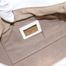 FENDI Zucca Canvas Mamma Baguette Shoulder Bag Leather Ivory Gold Auth 200892V-18
