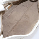 FENDI Zucca Canvas Mamma Baguette Shoulder Bag Leather Ivory Gold Auth 200892V-11
