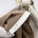 FENDI Zucca Canvas Mamma Baguette Shoulder Bag Leather Ivory Gold Auth 200892V-12