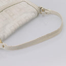 FENDI Zucca Canvas Mamma Baguette Shoulder Bag Leather Ivory Gold Auth 200892V-7