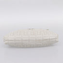 FENDI Zucca Canvas Mamma Baguette Shoulder Bag Leather Ivory Gold Auth 200892V-5