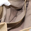 FENDI Zucchino Canvas Hand Bag Beige Gold Auth 200893V-21