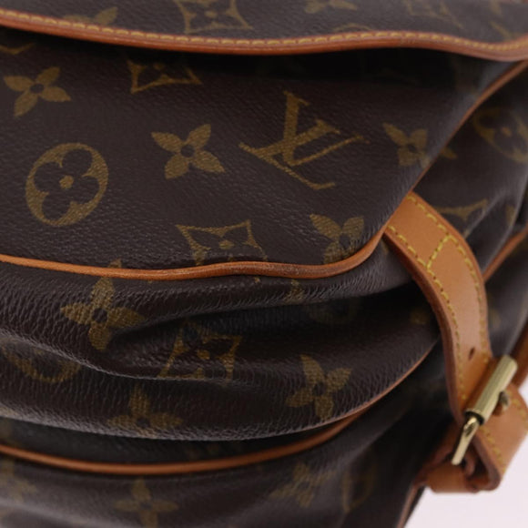 LOUIS VUITTON Monogram Saumur 30 Shoulder Bag M42256 LV Auth 200894V