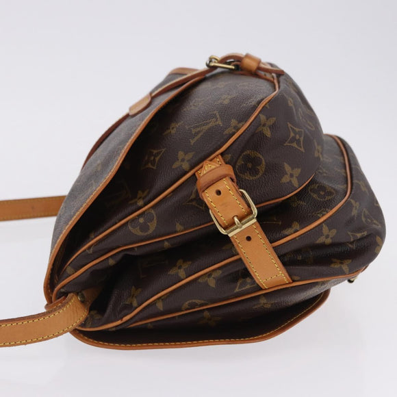 LOUIS VUITTON Monogram Saumur 30 Shoulder Bag M42256 LV Auth 200894V